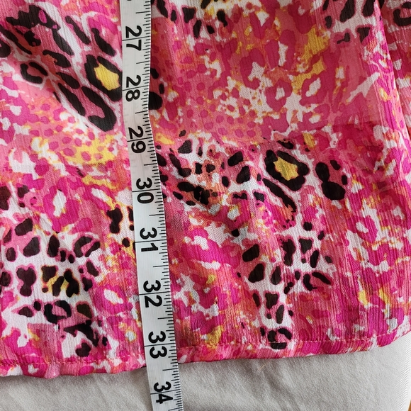 NWT Notations Women's Pink Flowy Skirt w/Built in Slip Size 1X - Picture 5 of 6